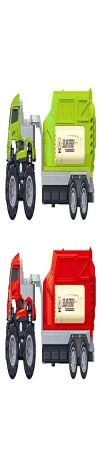 WHITE BIRD 4WD Die cast Alloy Models Carriage Trailer Truck for Kids Boy Girls Children Metal car Toys 1:43 Engineer Friction Solar-Powered Transport Toy Pull Back Vehicle (Multicolor, 1 Pcs)